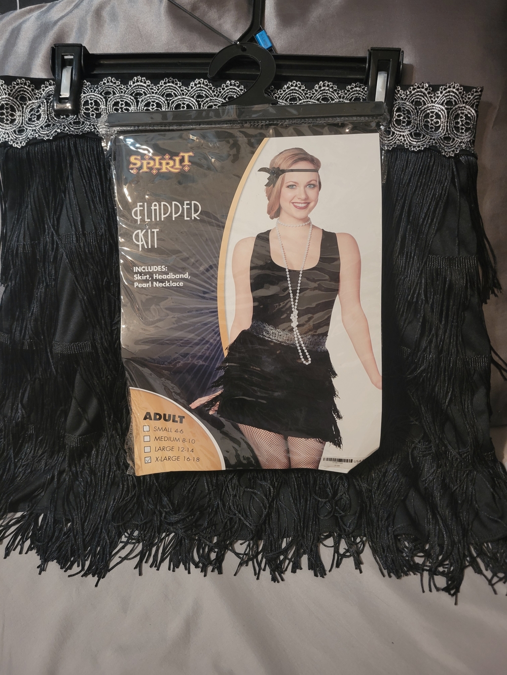 Spirit Black Fringe Flapper Mini Skirt